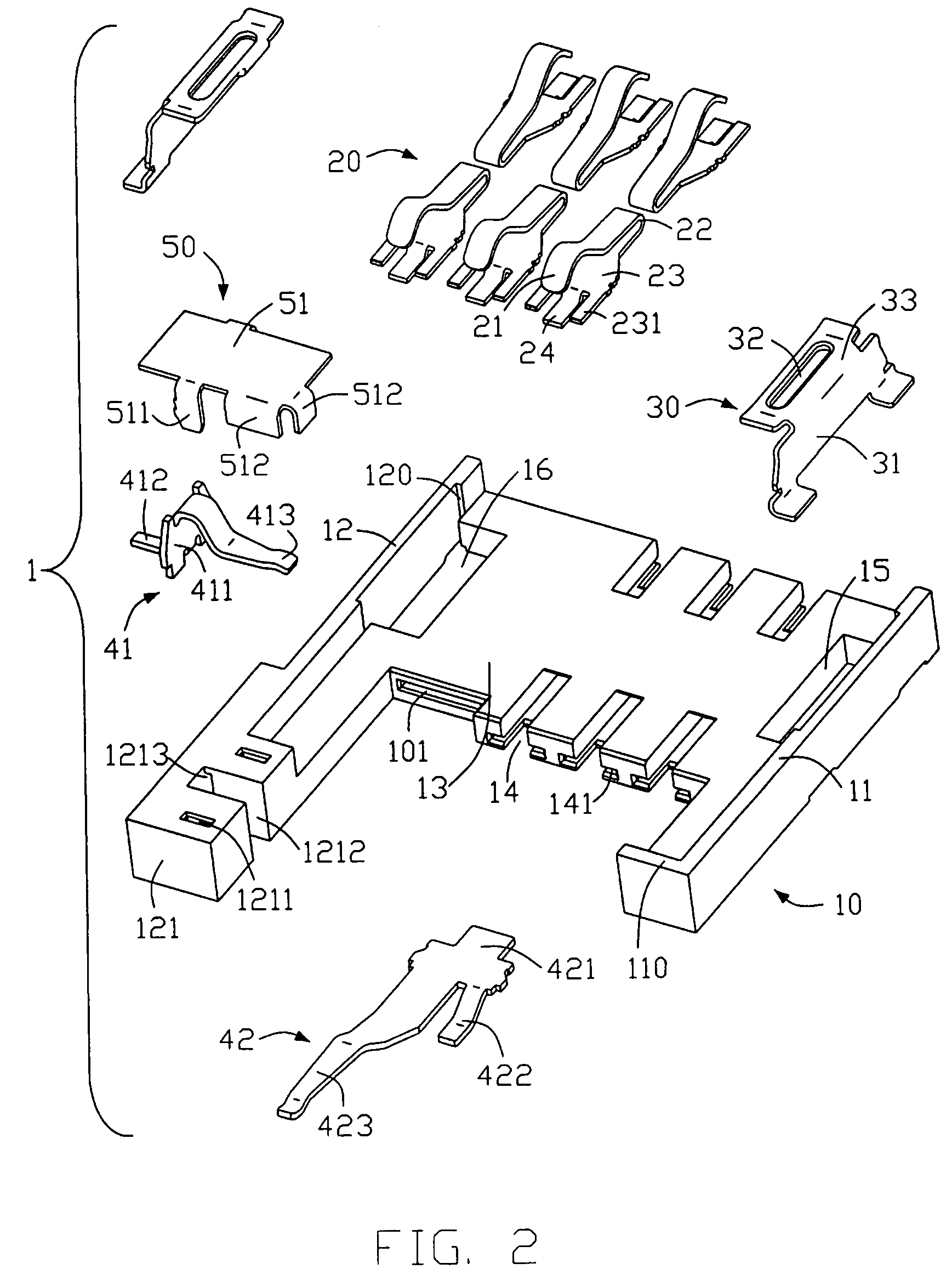 Electrical card connector