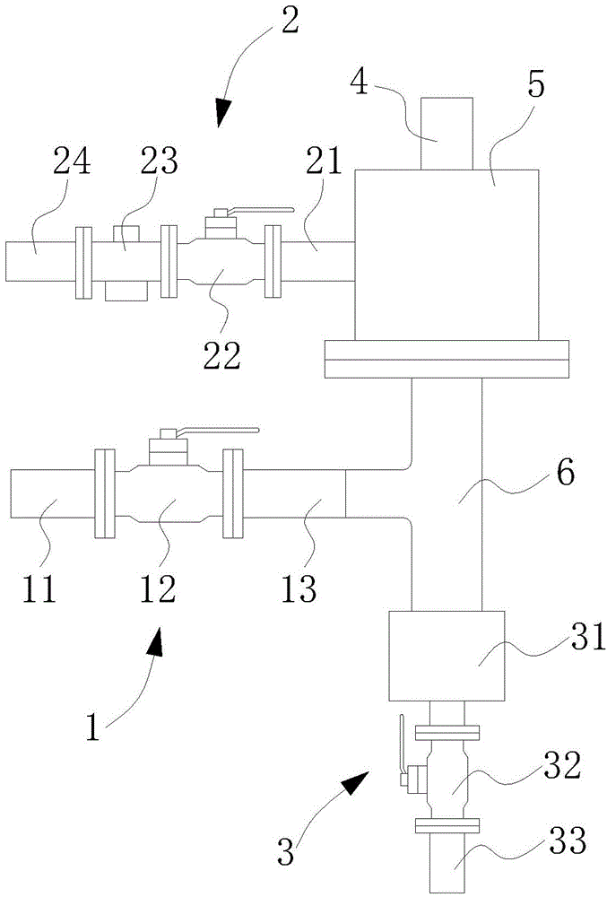 Draining and air inlet device of steam kettle