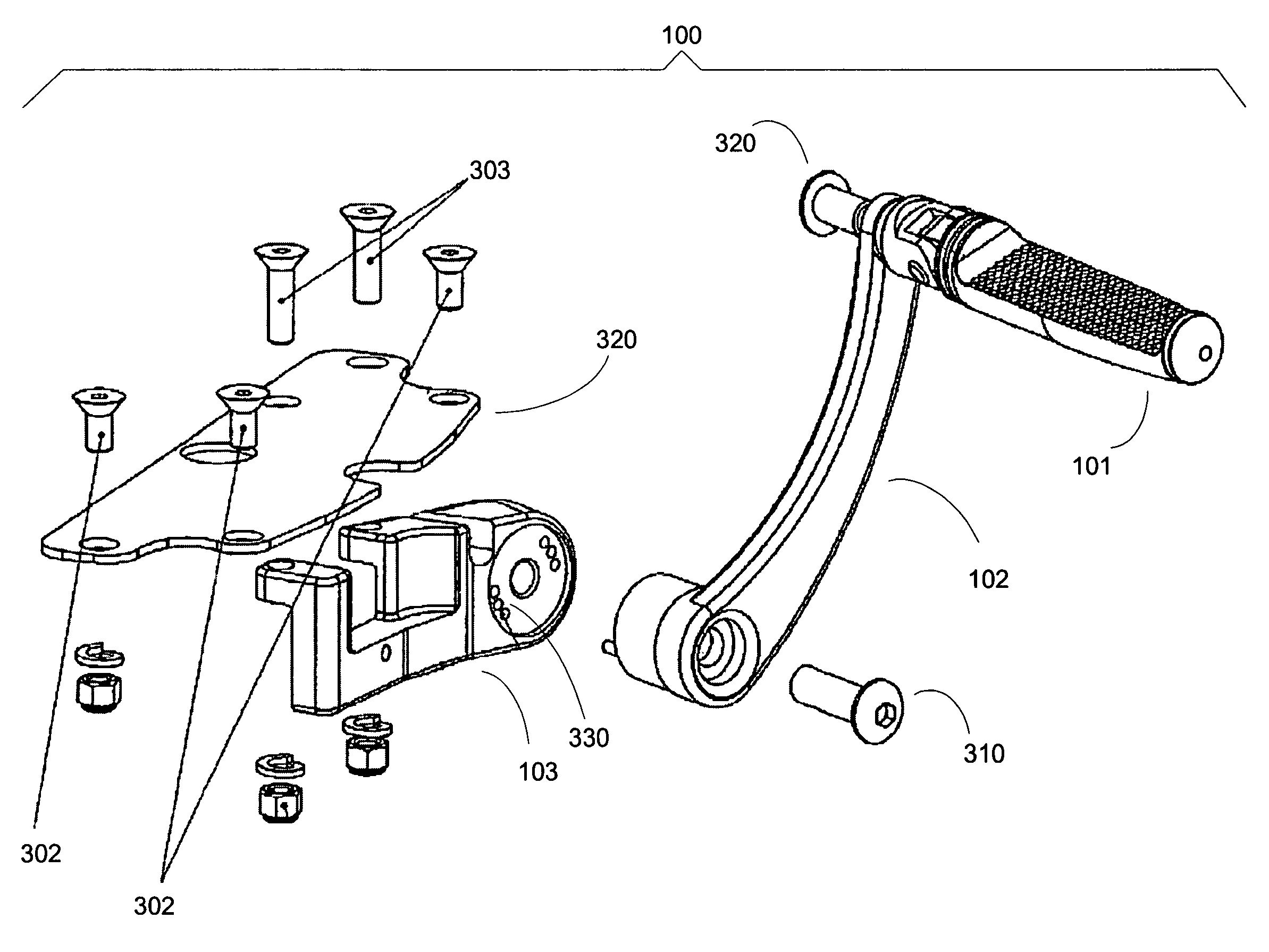 Floorboard mounted foot peg apparatus and method for a motorcycle