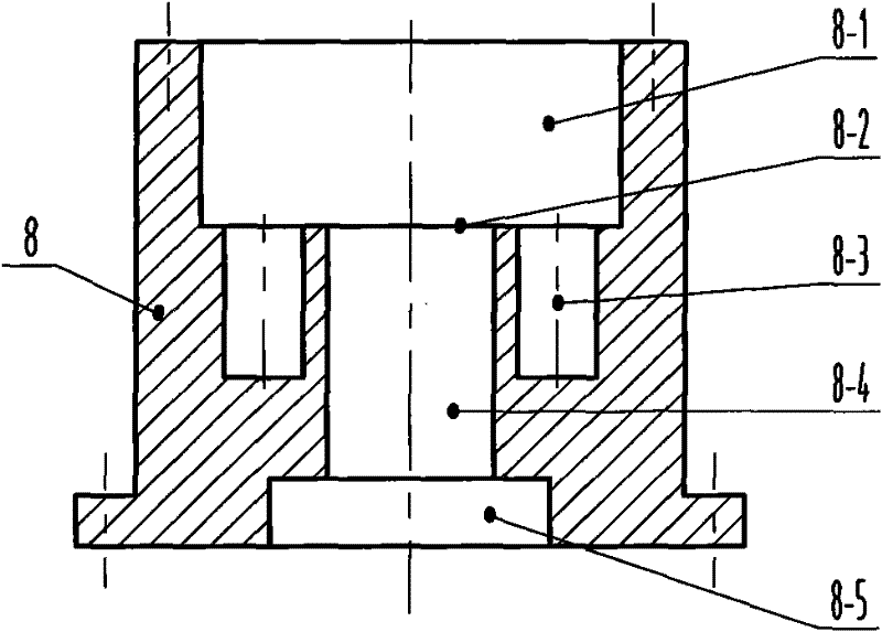 Hot reverse-extrusion forming mold for large cup shell