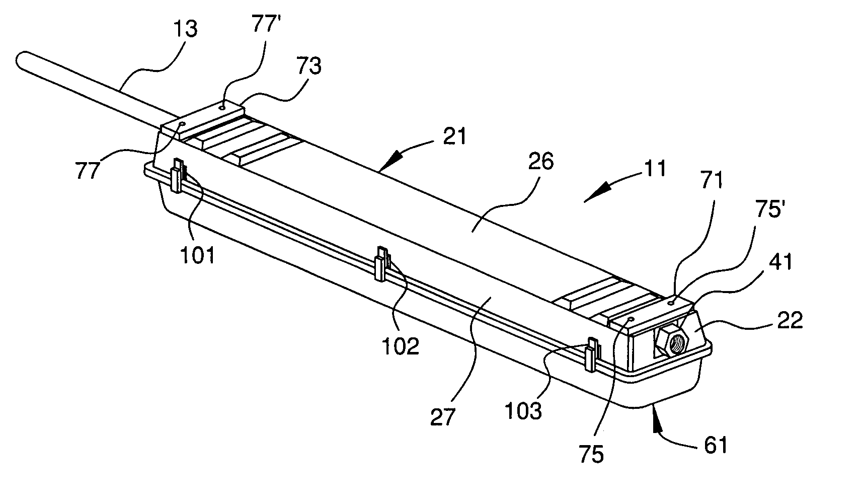 Structural reinforcing bracket for a luminaire housing