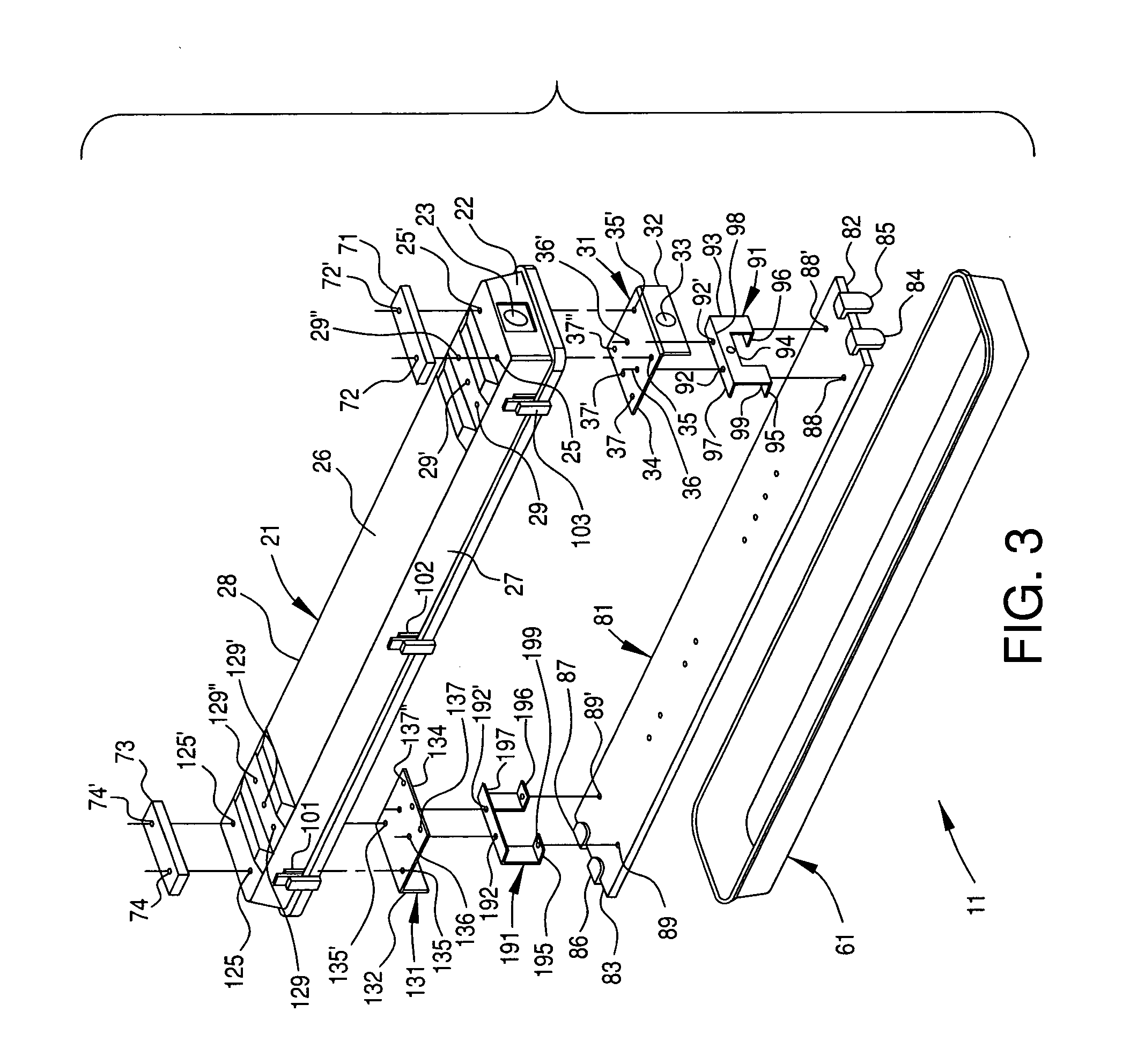 Structural reinforcing bracket for a luminaire housing