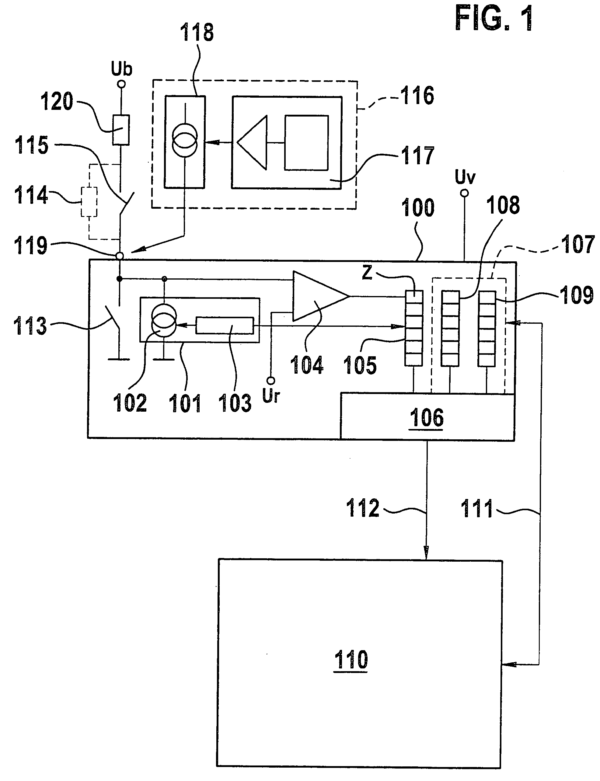 Circuit and method for the input of a start signal for a controller