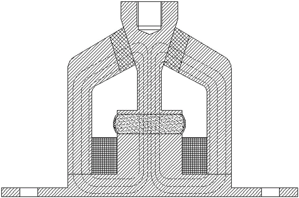 Magneto-rheological vibration isolation support based on mixed mode