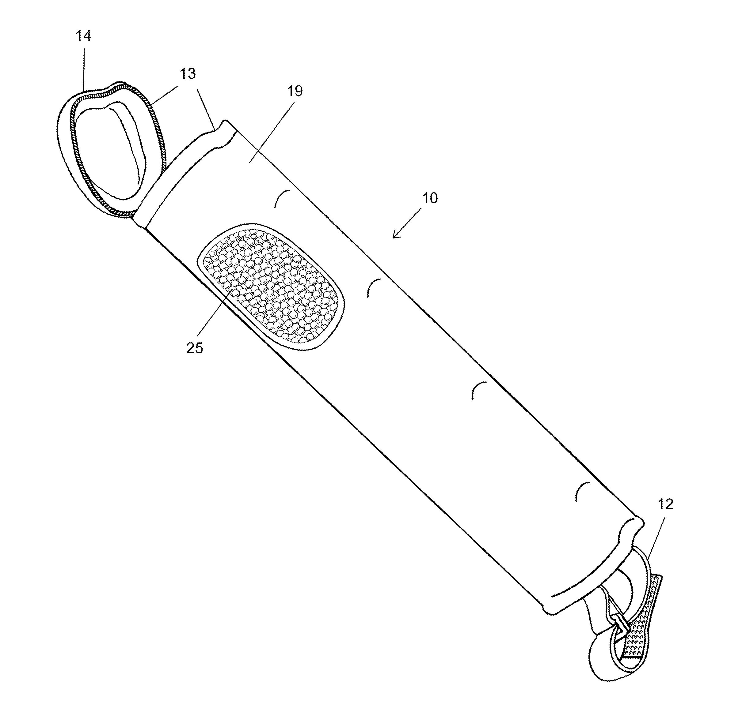 Case with weights for adding weight to a bicycle