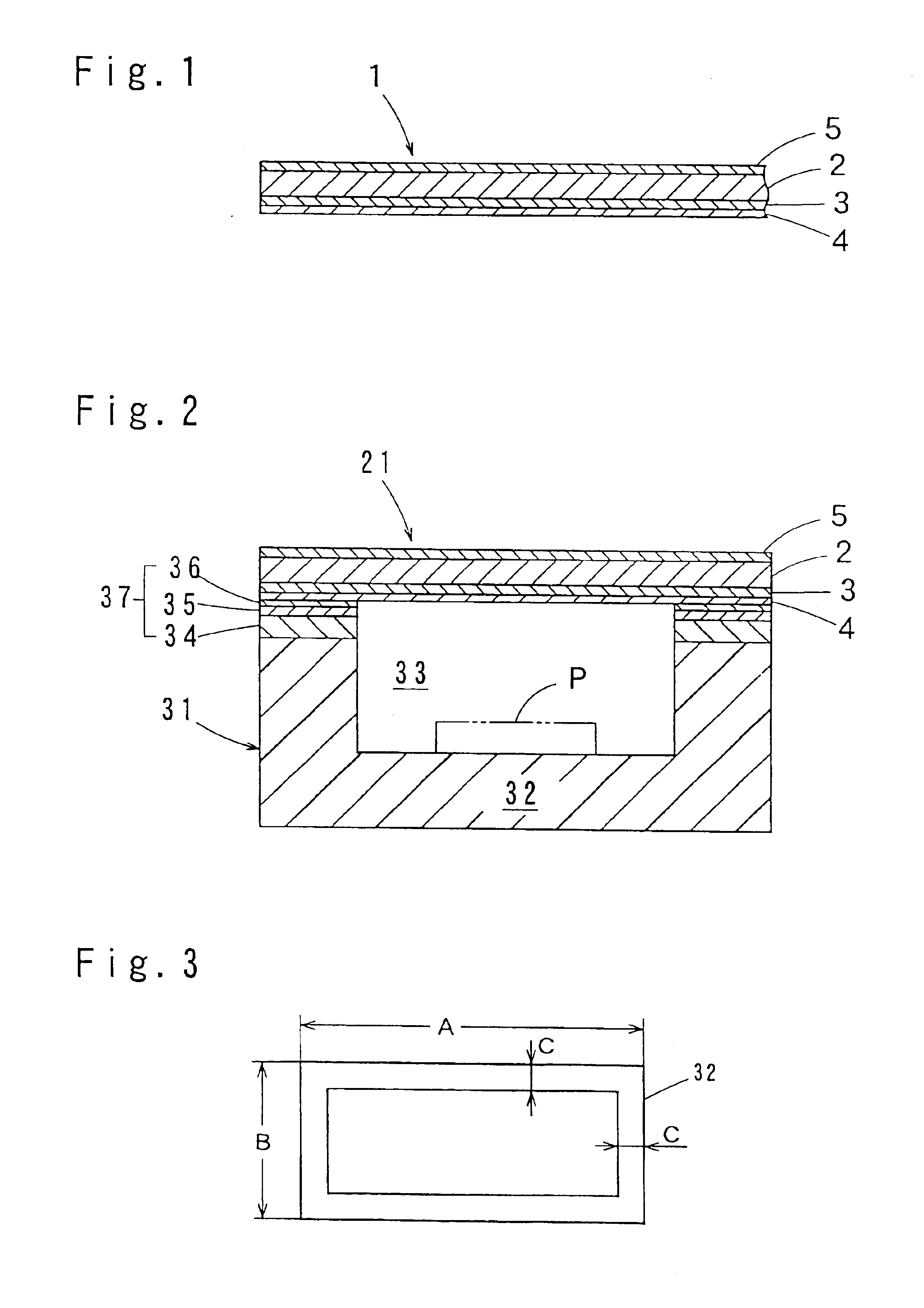 Package for electronic parts, lid thereof, material for the lid and method for producing the lid material