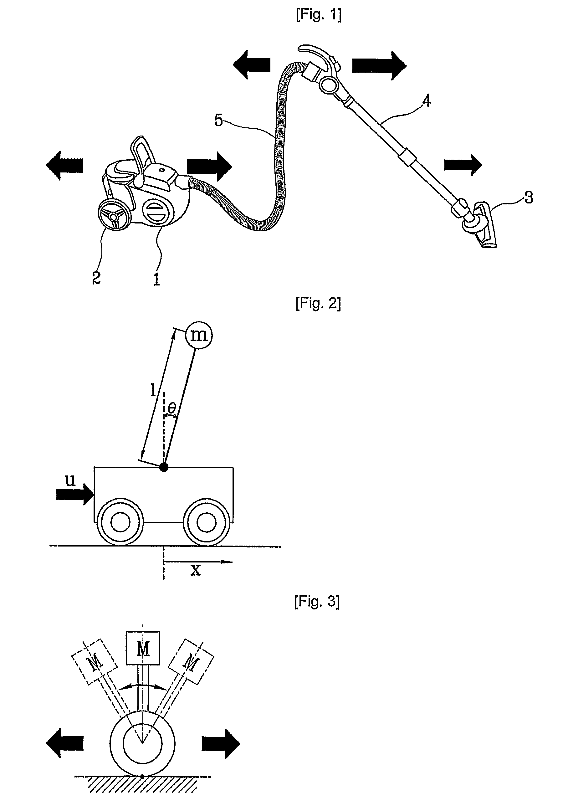 Vacuum cleaner having abilities for automatic moving and posture control and method of controlling the same