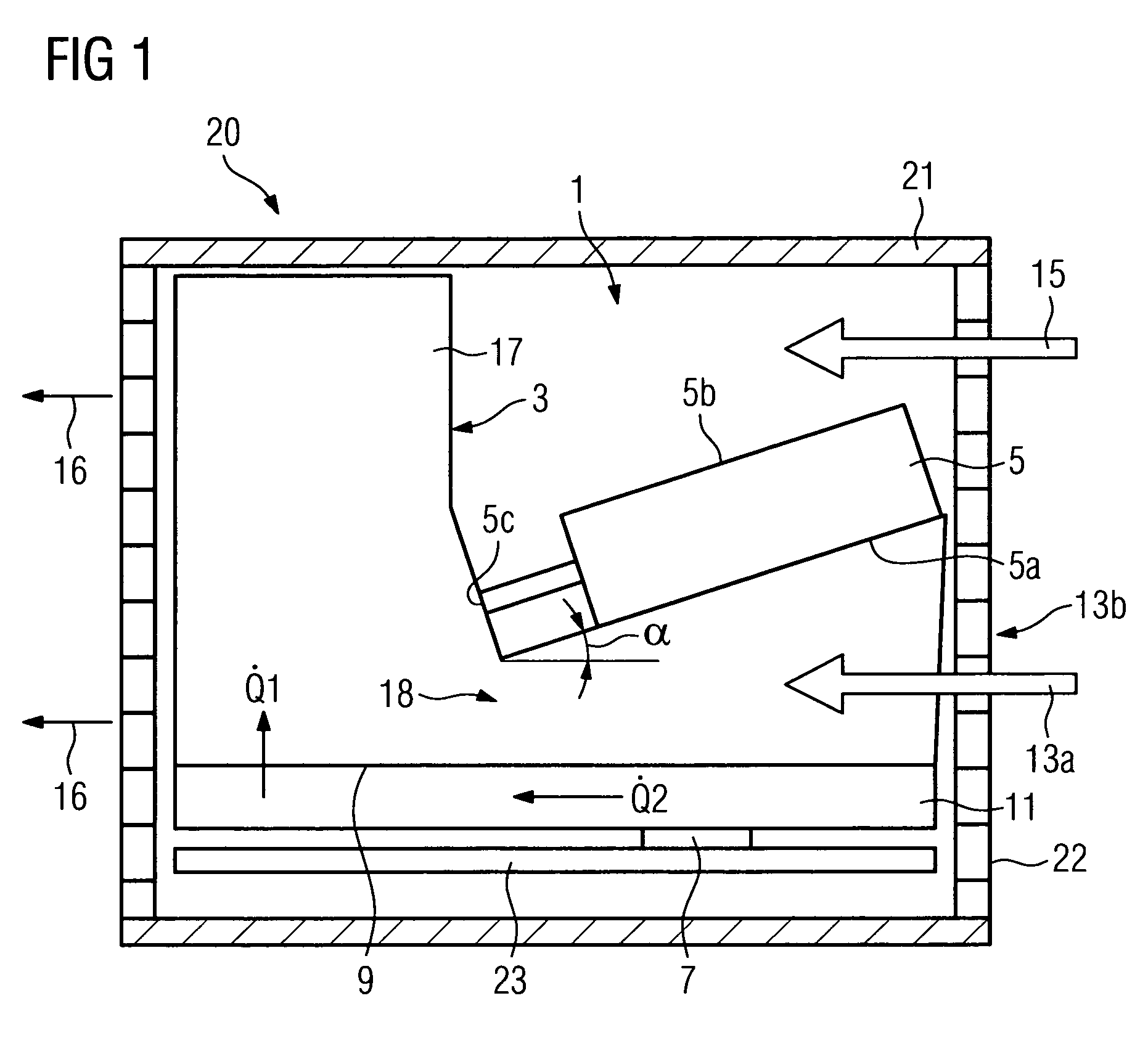 Cooling facility for cooling a component