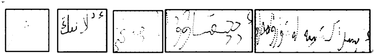 Handwritten Uighur word segmentation identification method