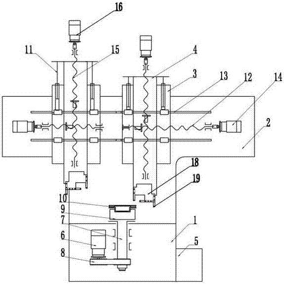 A vertical lathe for processing disc workpieces and a brake disc processing method