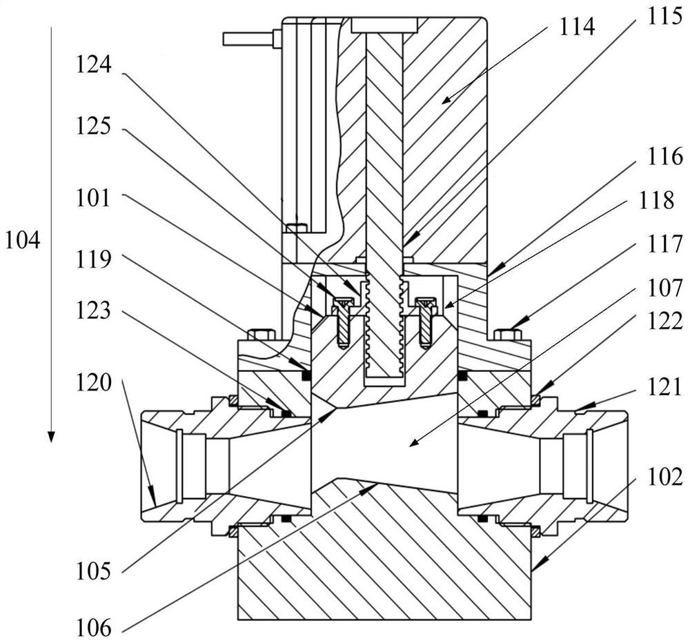 Rectangular-section adjustable cavitation venturi tube with large-range flow adjustment function