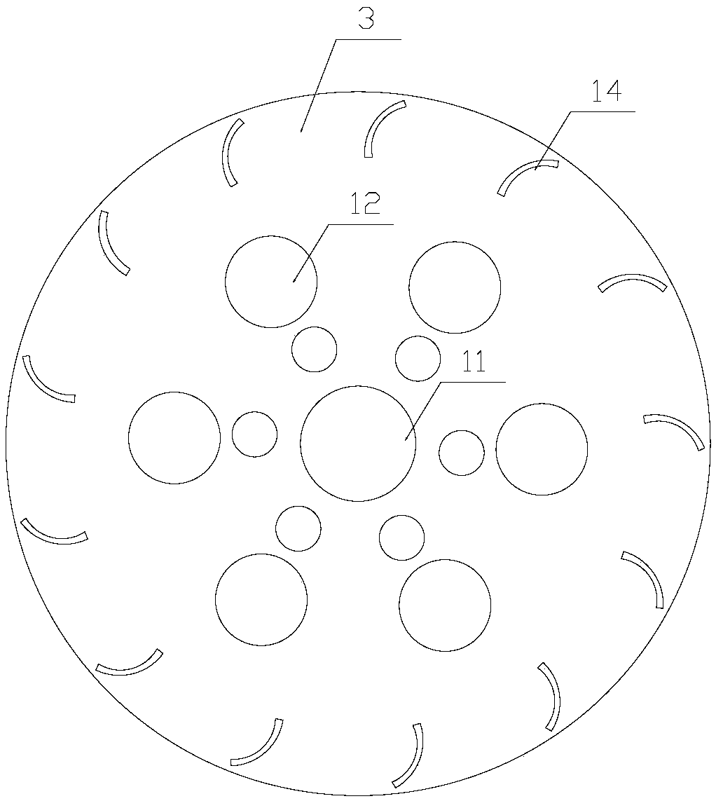 Through-flow type integrated wind wheel structure for warm air blower