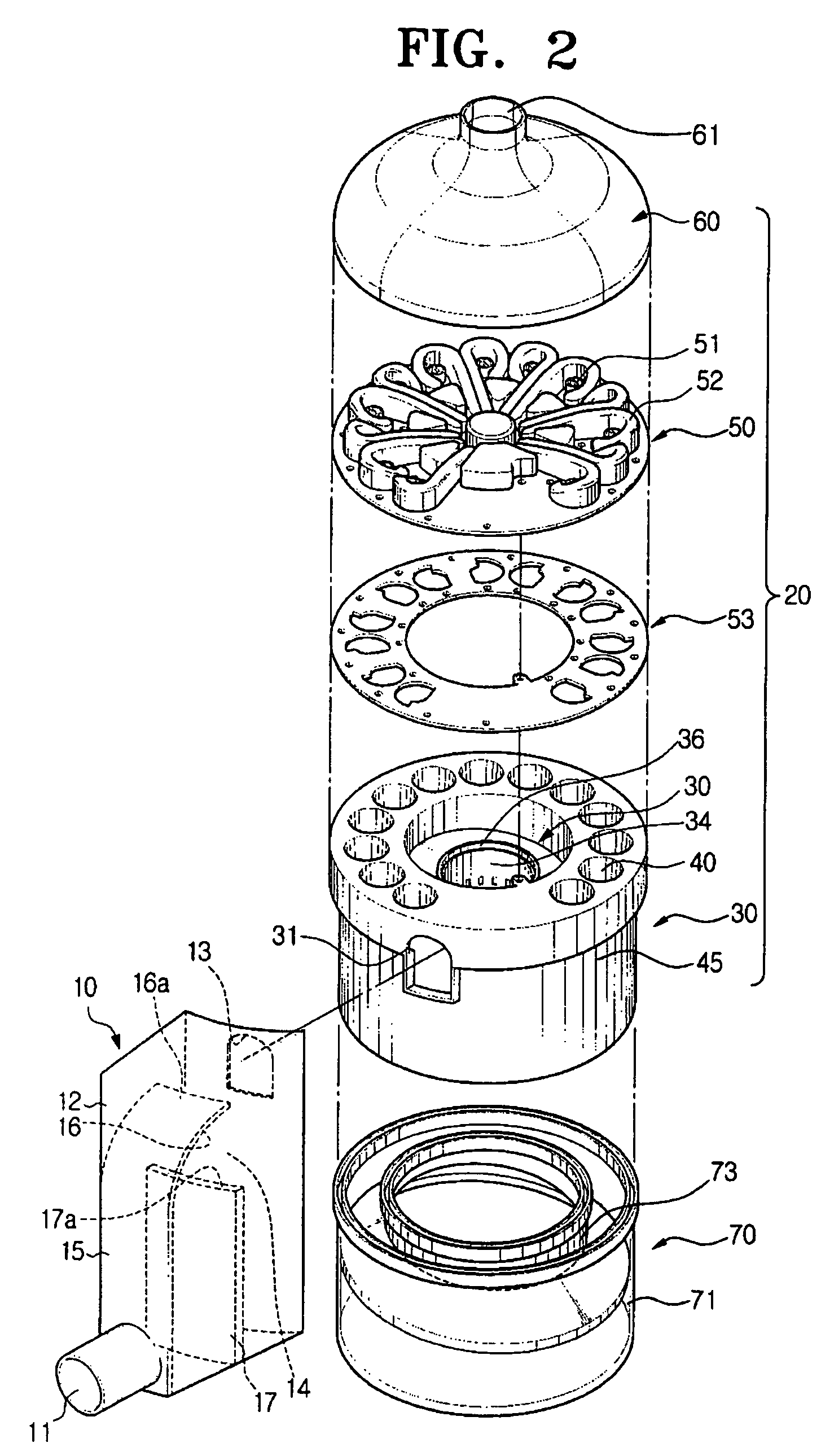 Multi-cyclone apparatus and vacuum cleaner having the same