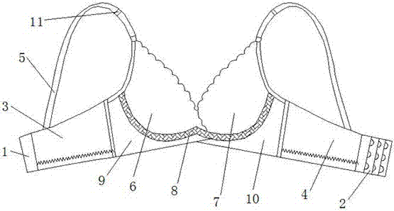 Pressure-reducing nursing bra without steel rings