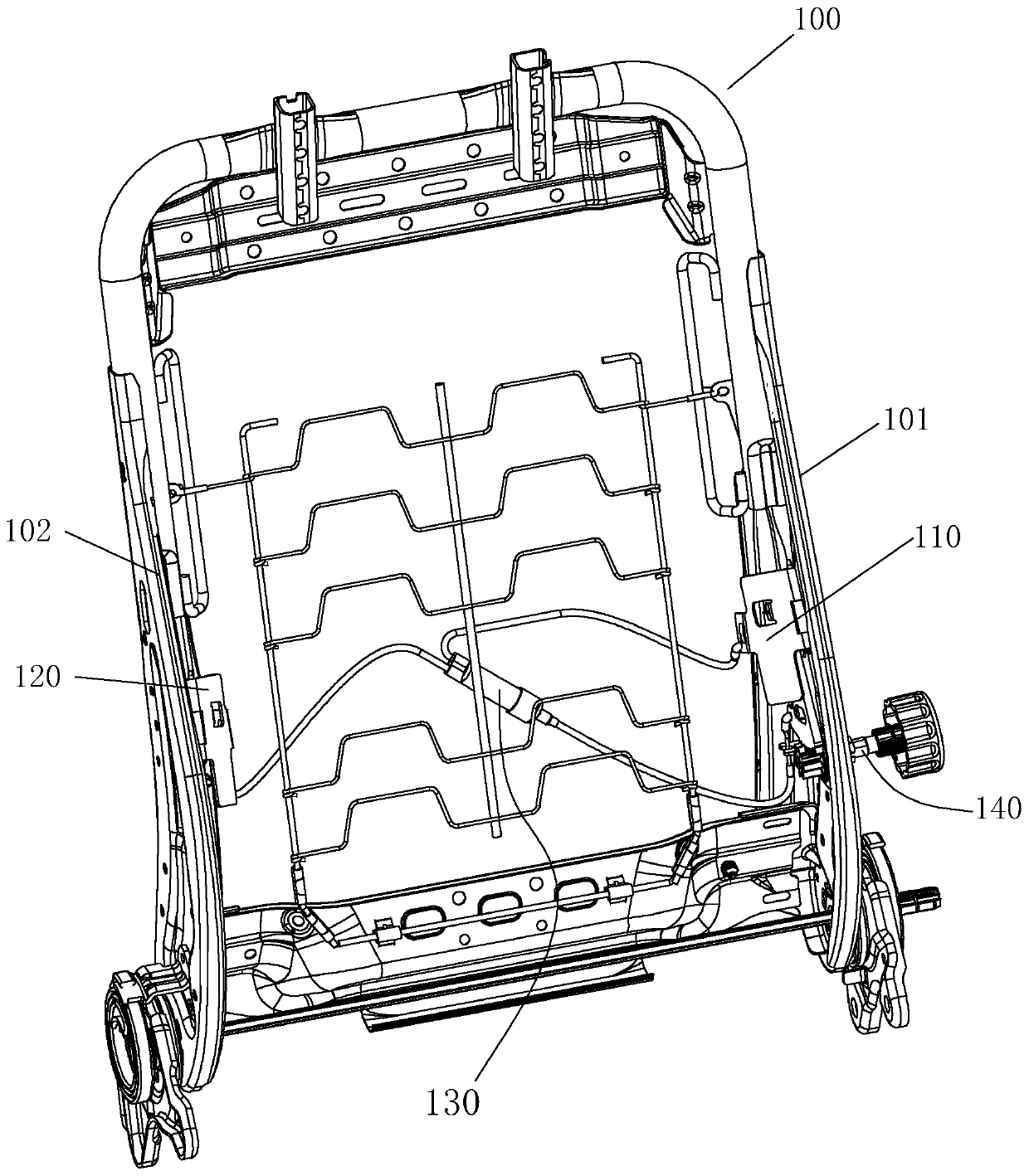 Manual adjusting mechanism for automobile seat side wing width