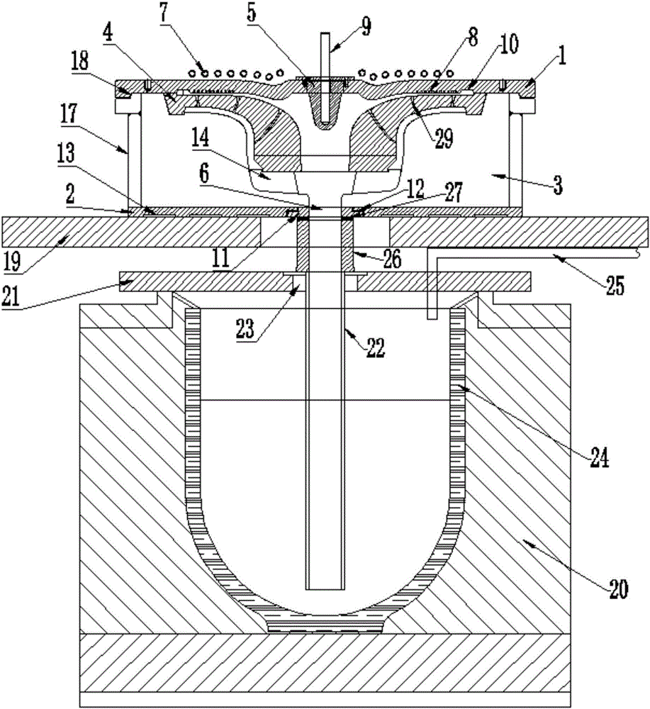 Low-pressure casting method, cooling control process and exhaust system of large impeller