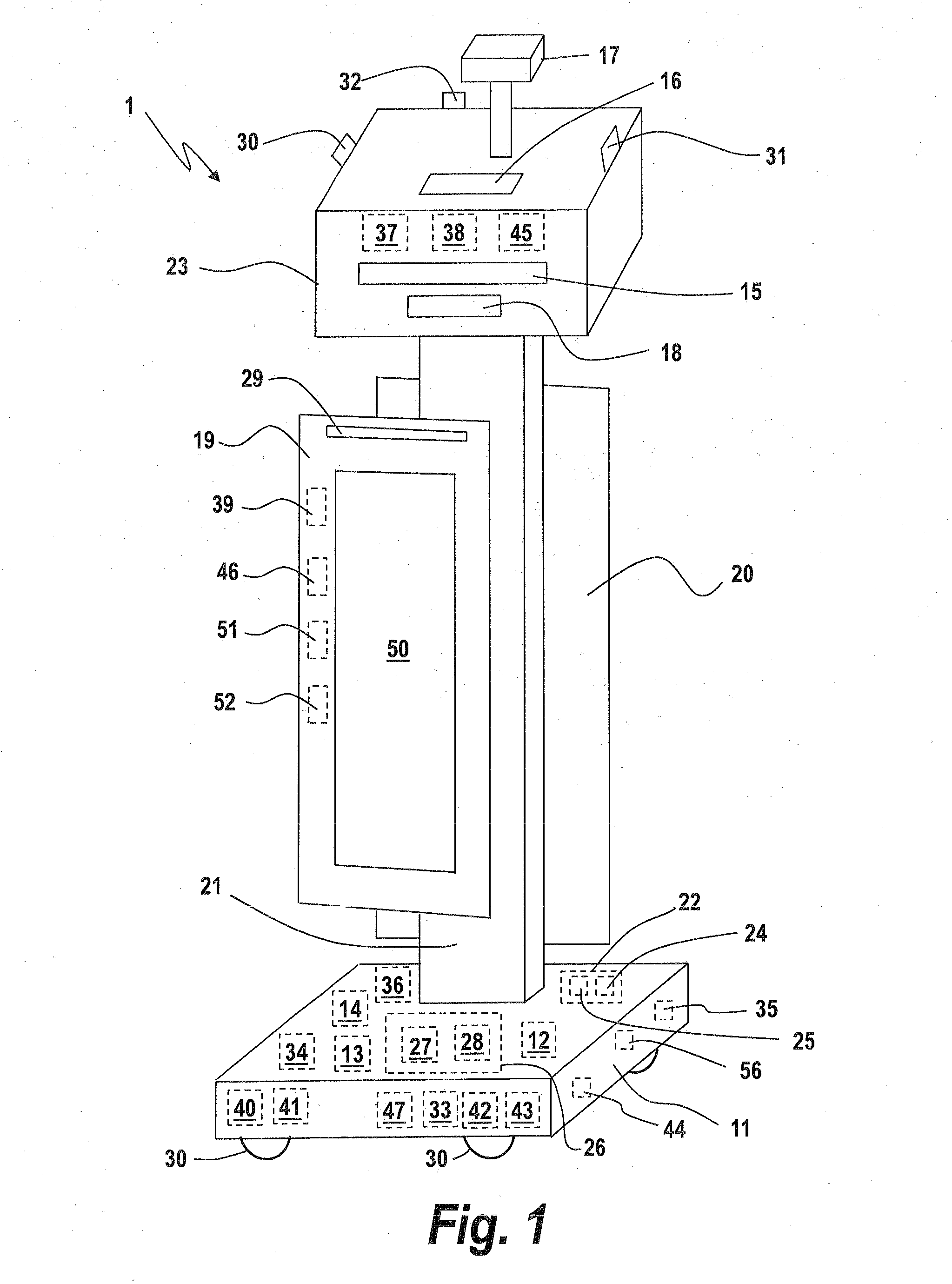 Customer service robot and related systems and methods
