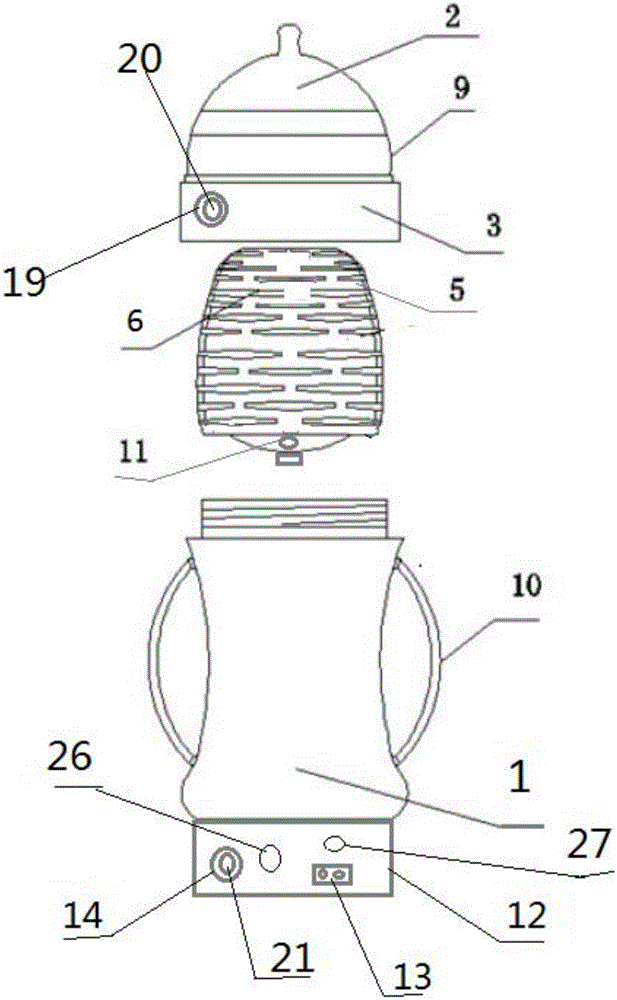 Temperature control feeding-bottle with disinfecting function