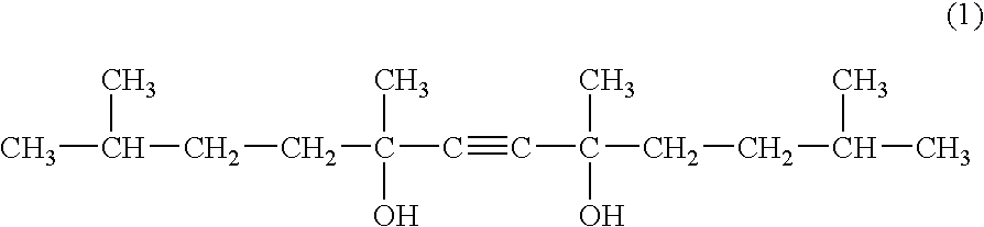Protective coating containing acetylene compound