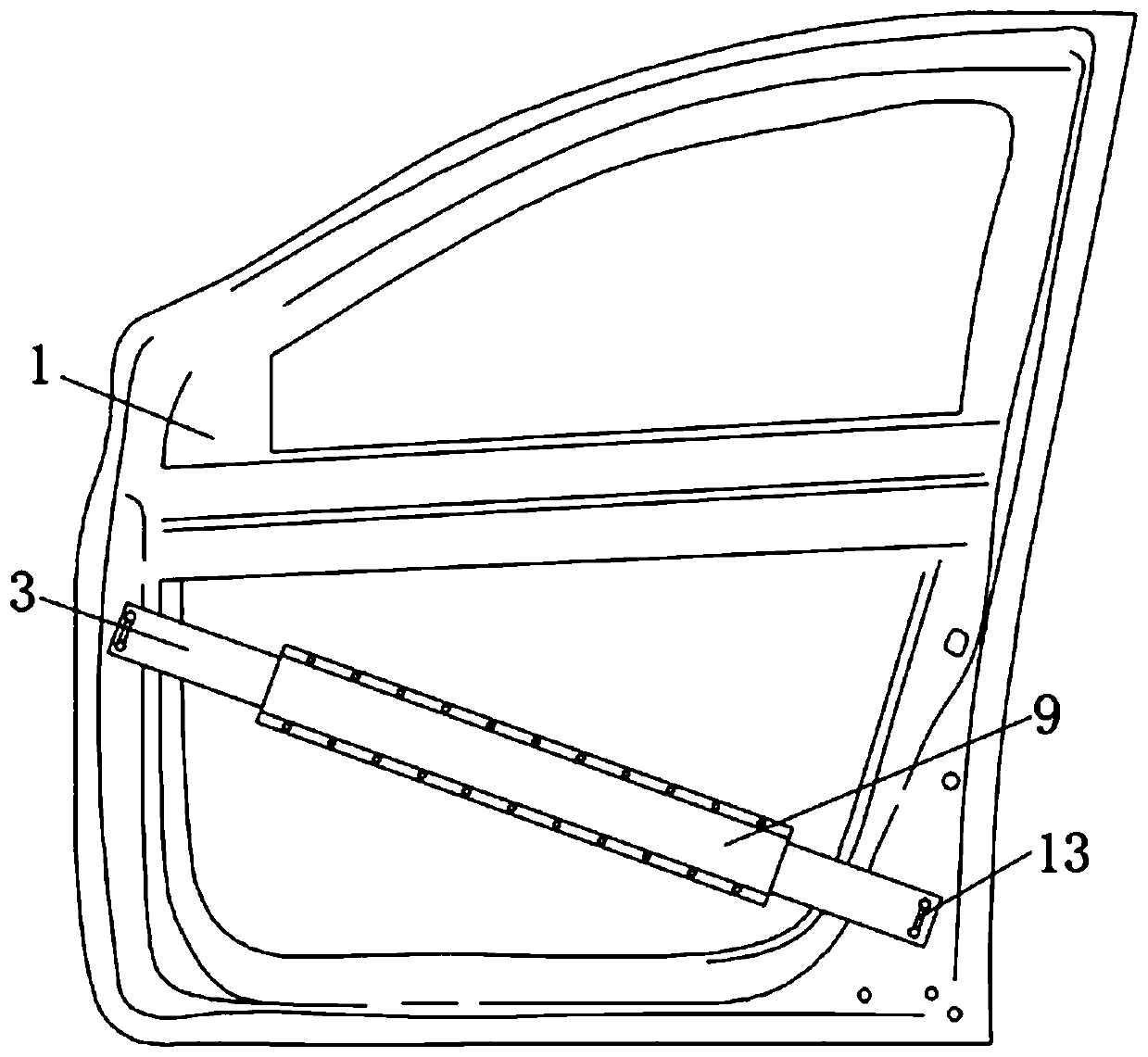 Anti-collision structure for vehicle side door