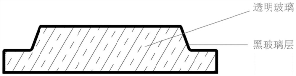 Fire-polishing and blackening preparation method of anti-halation step glass