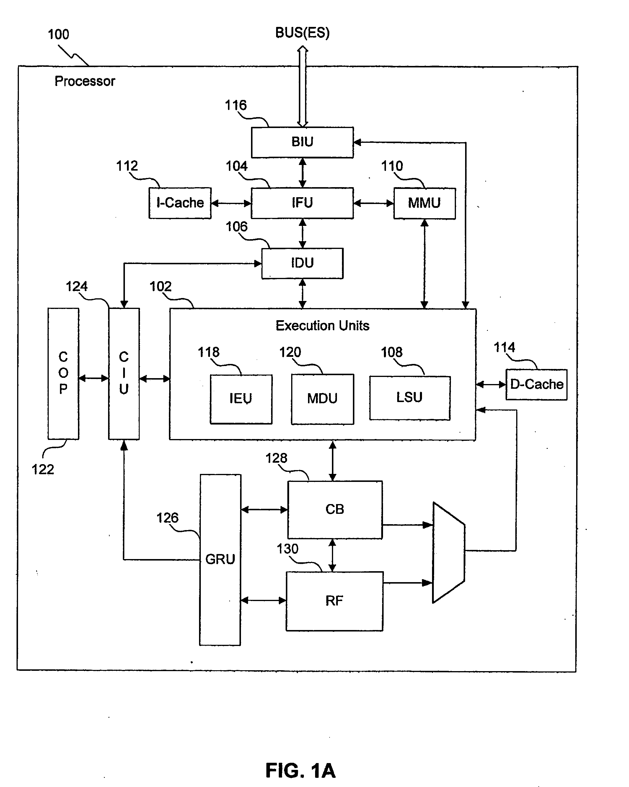 Coprocessor interface unit for a processor, and applications thereof