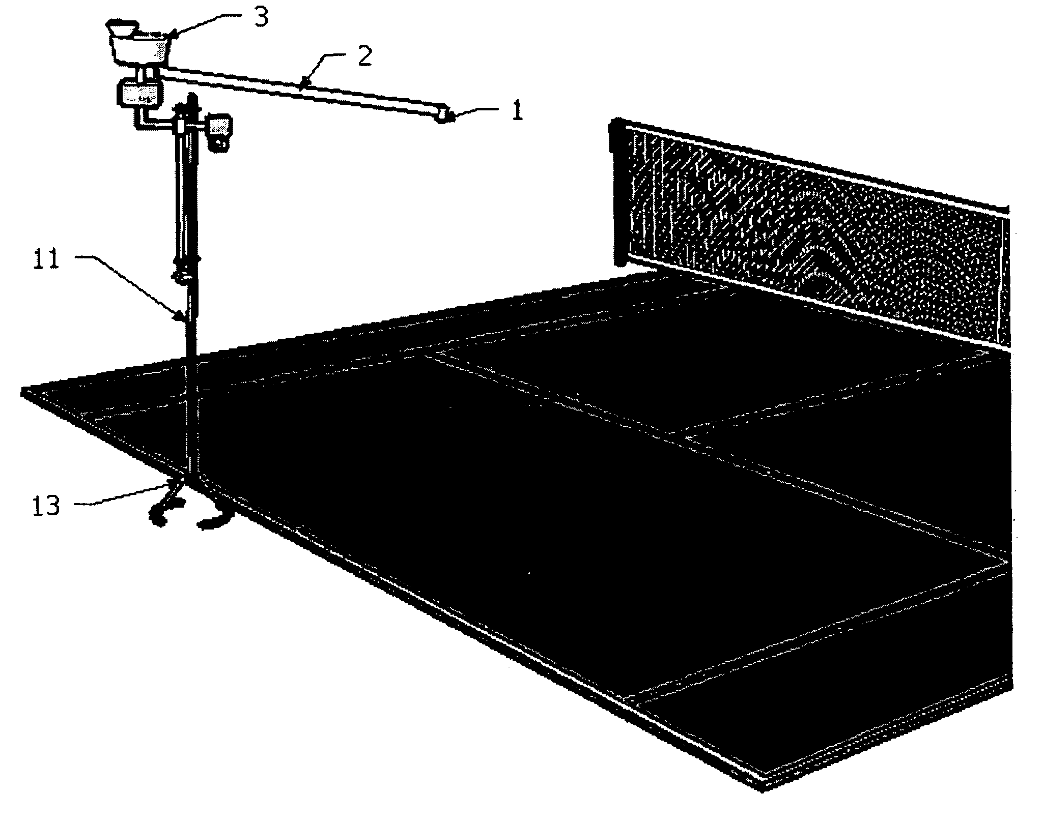 Tennis serve ball machine cum training device