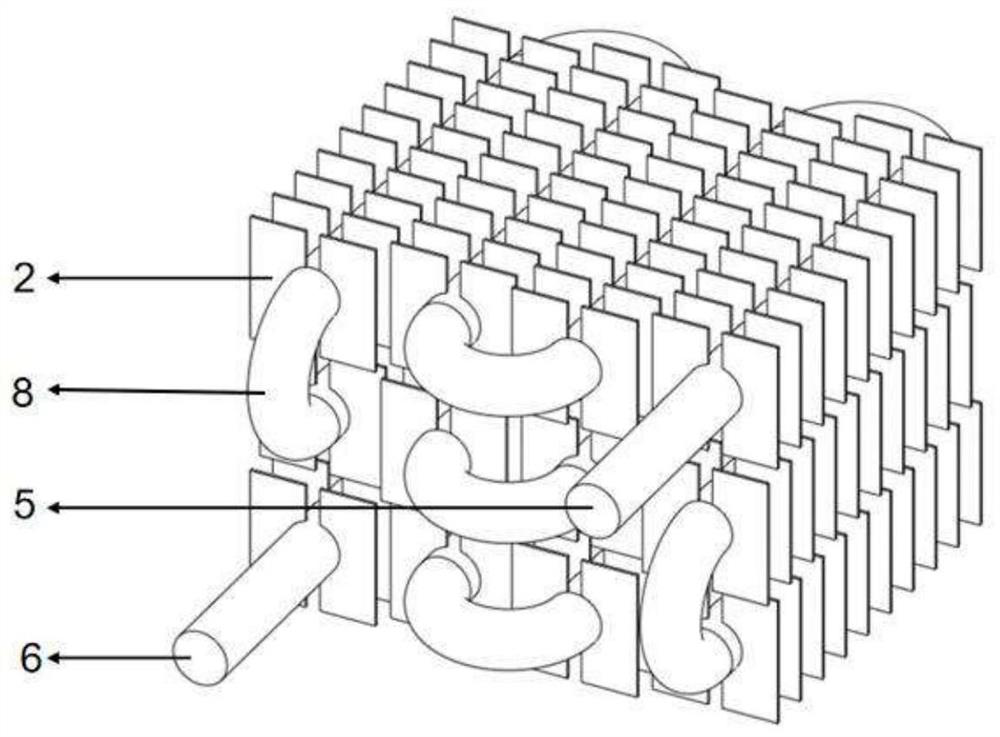 H-shaped finned tube type phase-change heat reservoir