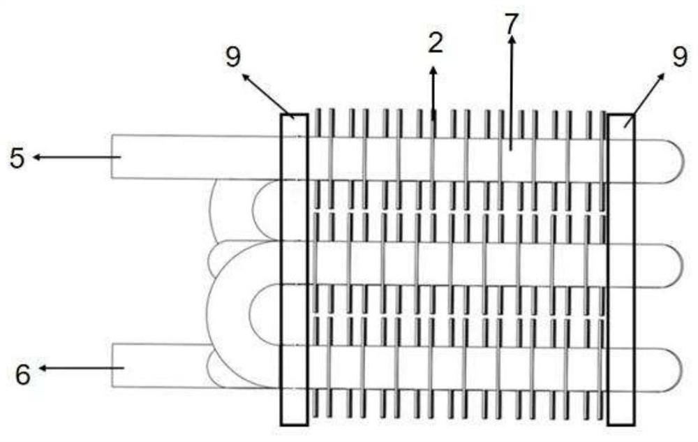 H-shaped finned tube type phase-change heat reservoir