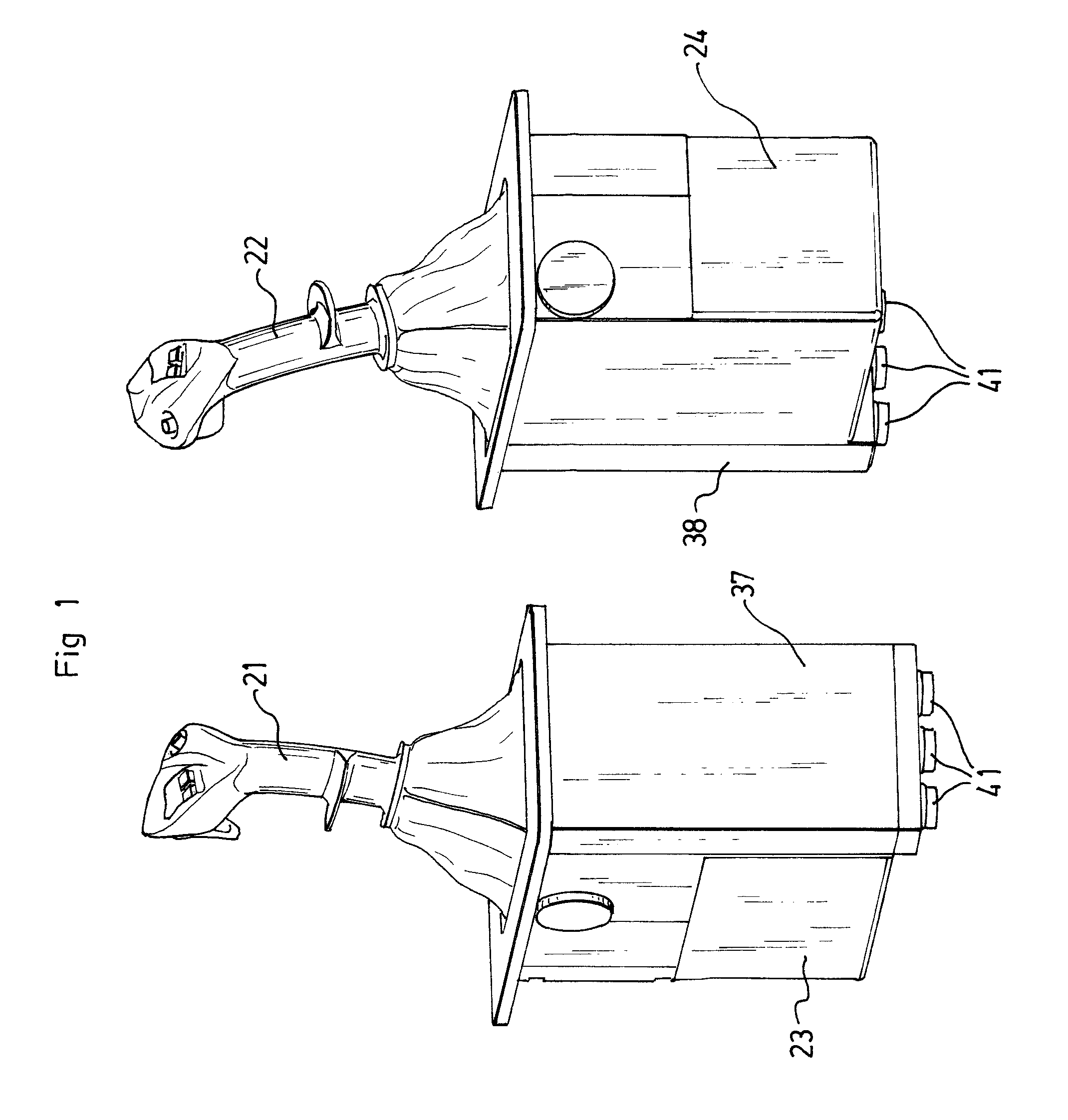 Electronic operational control device for a piloting member with cross-monitoring, piloting device and aircraft