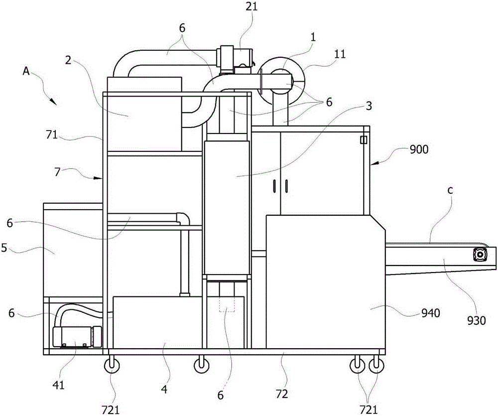 Apparatus for collecting and reprocessing steam in steam packing machine