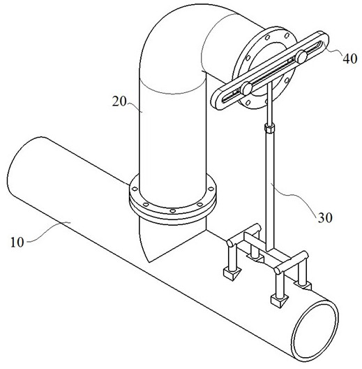A support device for installation of vertical bending joint pipes