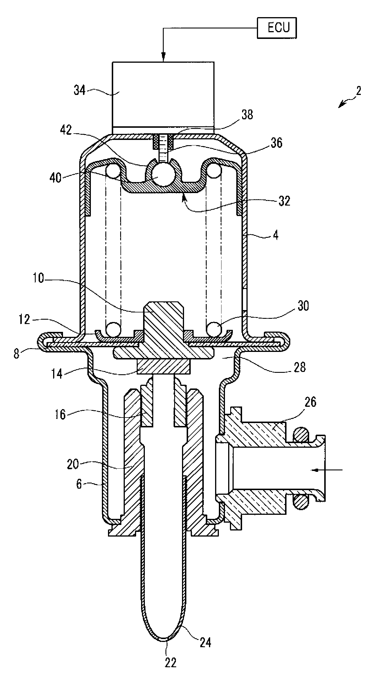 Pressure adjusting valve for vehicle fuel line