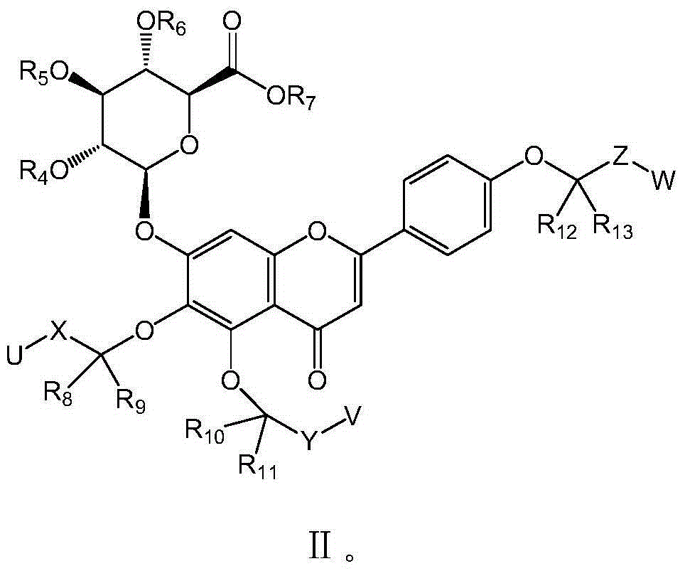 Scutellarin compounds and preparation method and application thereof