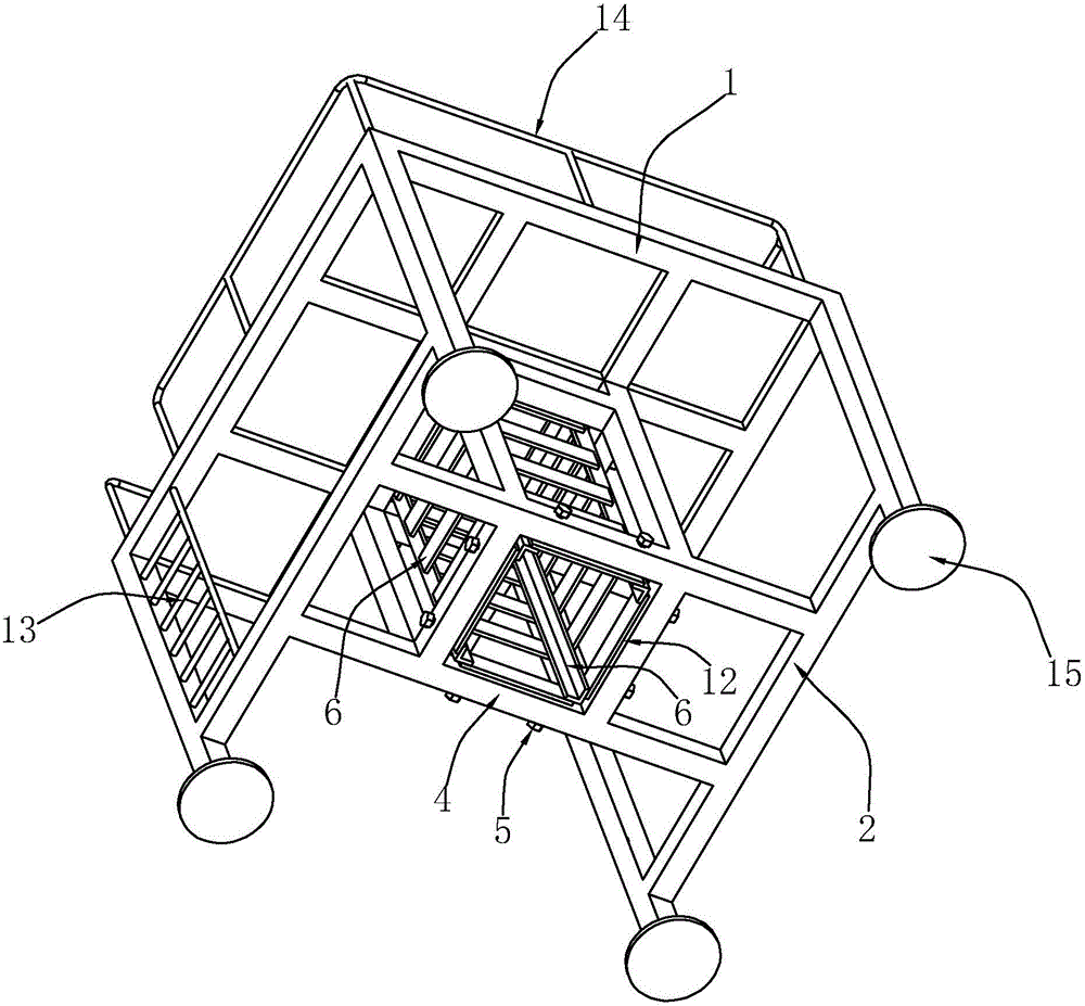 Construction method for embedding latticed column through reverse building method