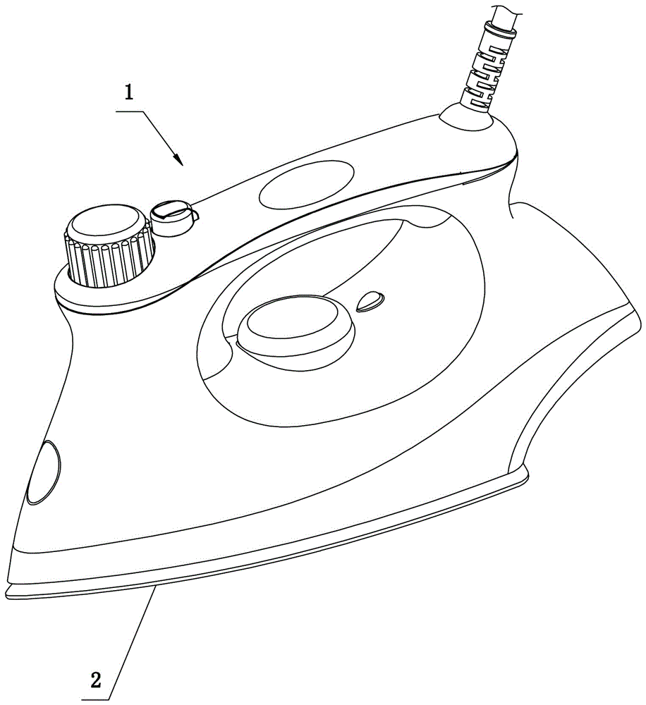 An electric iron with an improved temperature control method and a temperature control method for the electric iron