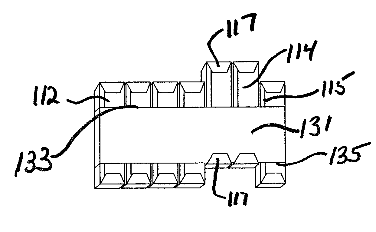 Gum slab package having insertable product retention member