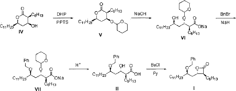 Method for preparing (3S,4S)-4-((R)-2-(benzyloxy)tridecyl)-3-hexyl-2-oxetanone and novel intermediate used therefor