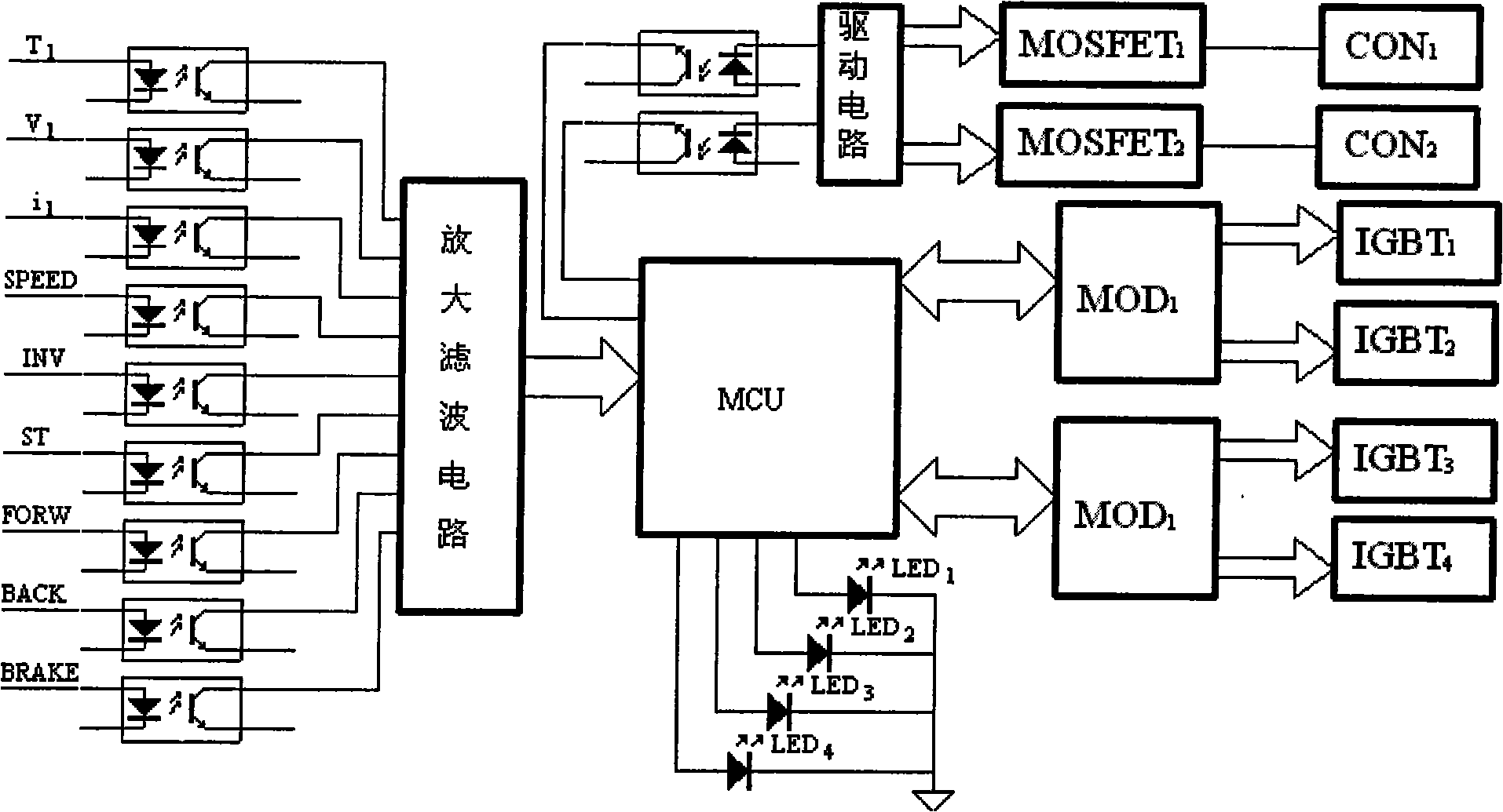 A control system with braking function of series excited direct current cross-connected double motor