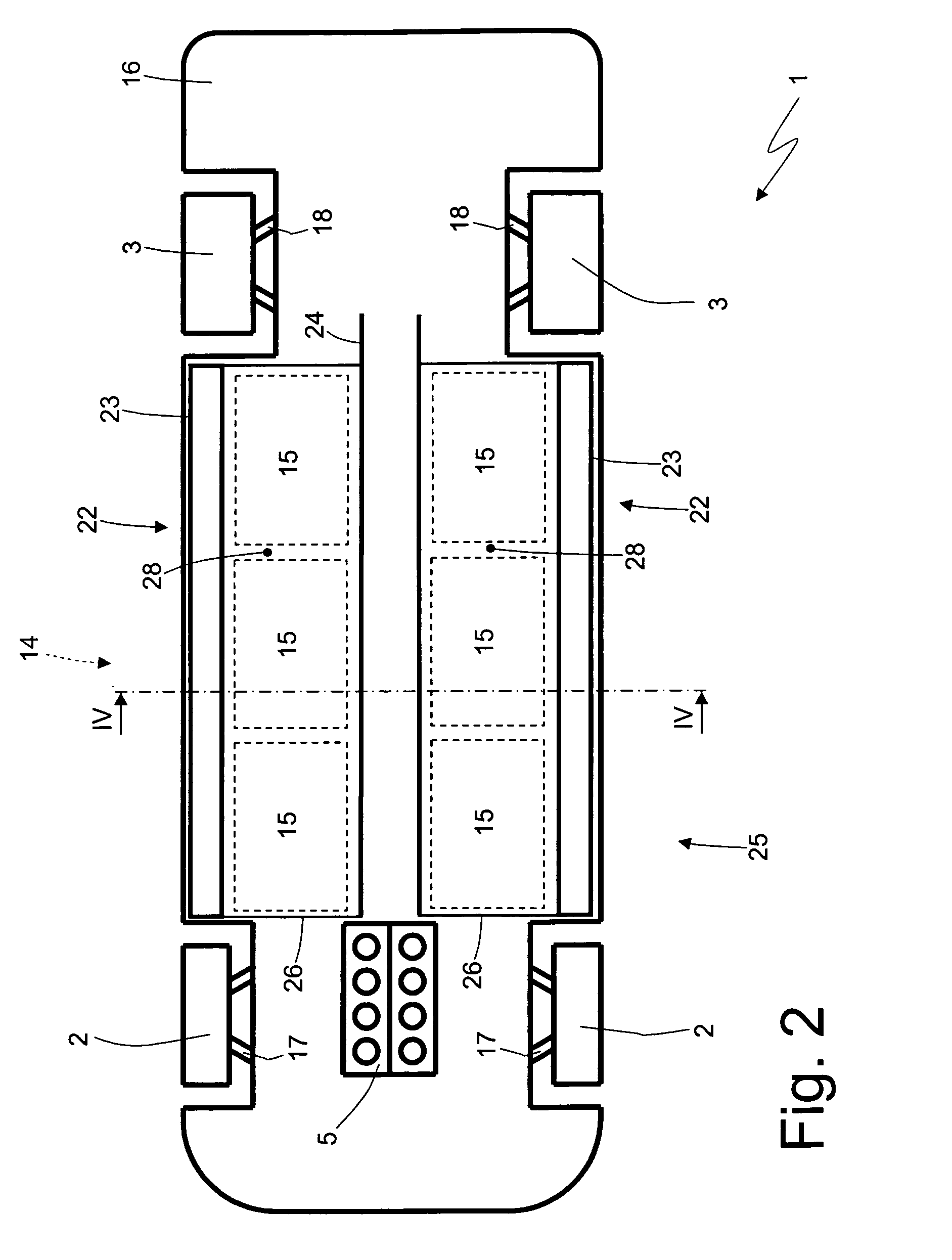 Method of arranging an electric accumulating system close to a platform of a vehicle and hybrid propulsion vehicle