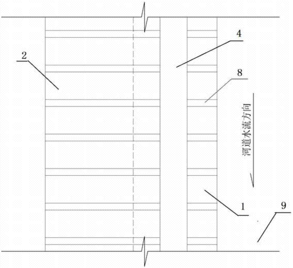 Ecology-friendly city river channel retaining wall system