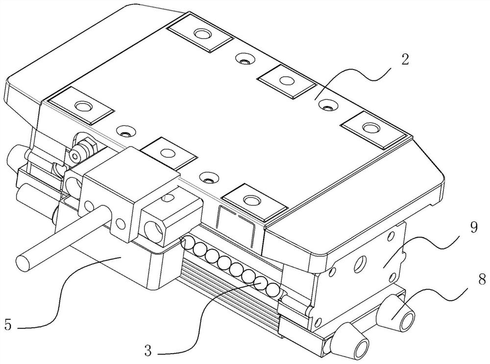 Linear motor module with embedded guide rail