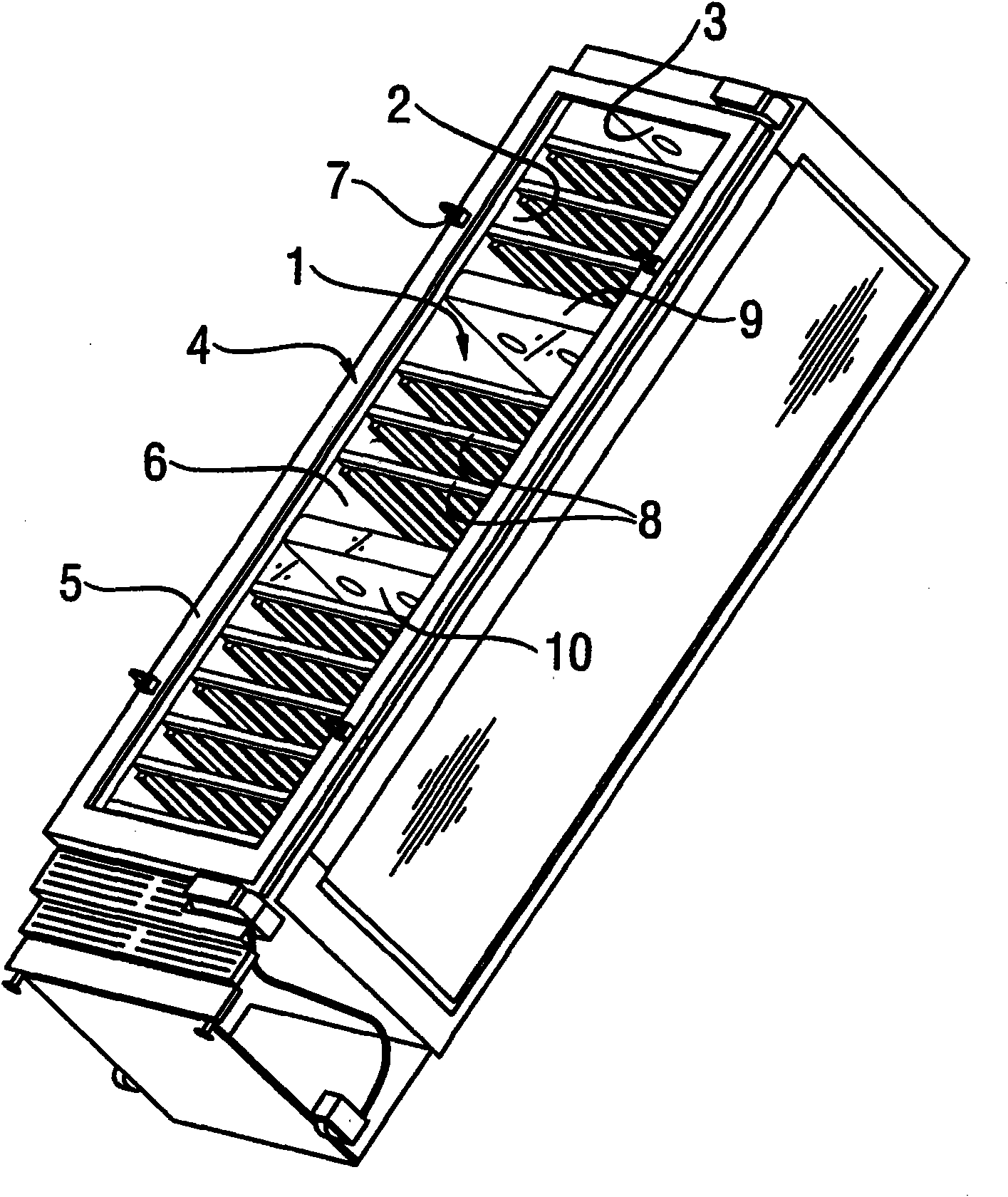 Lighting for a refrigeration device with transparent door