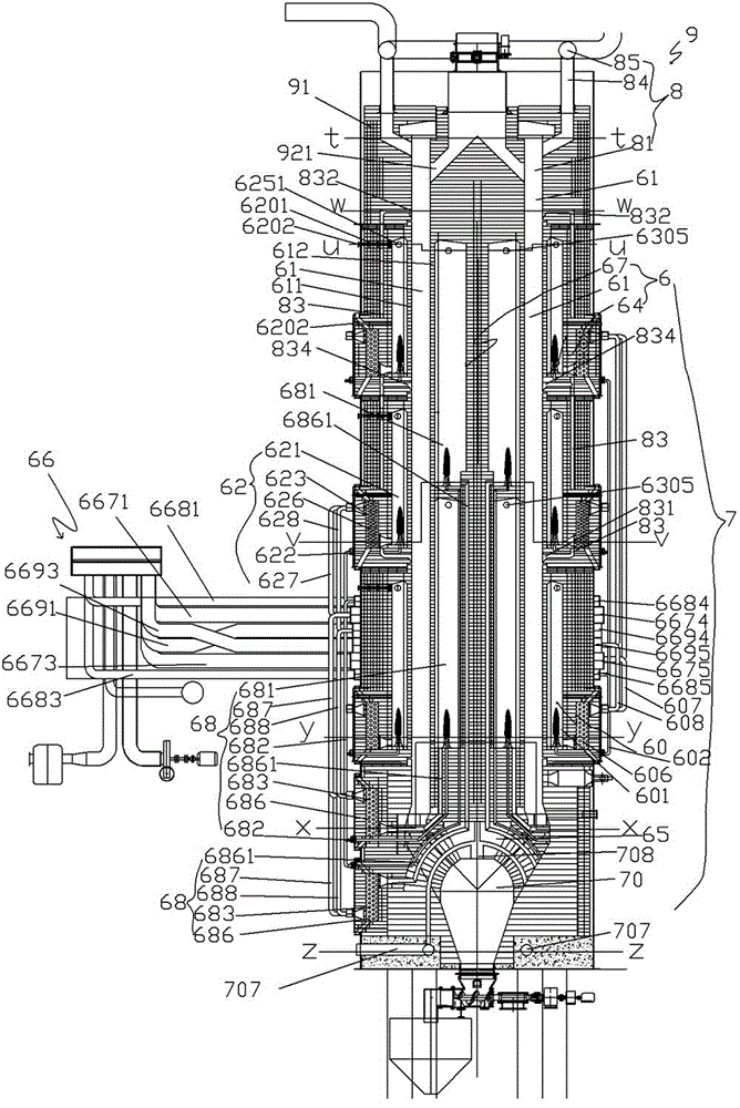 External heating water gas gasification method