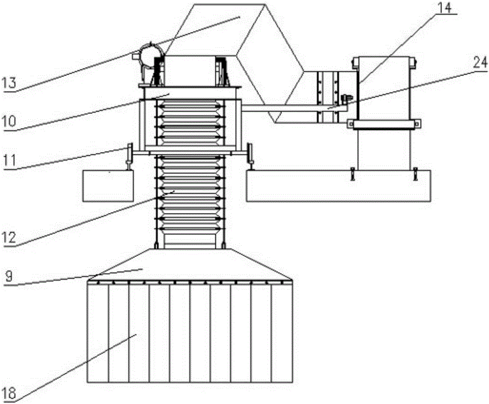 Dust collection device of bagged cement car loader