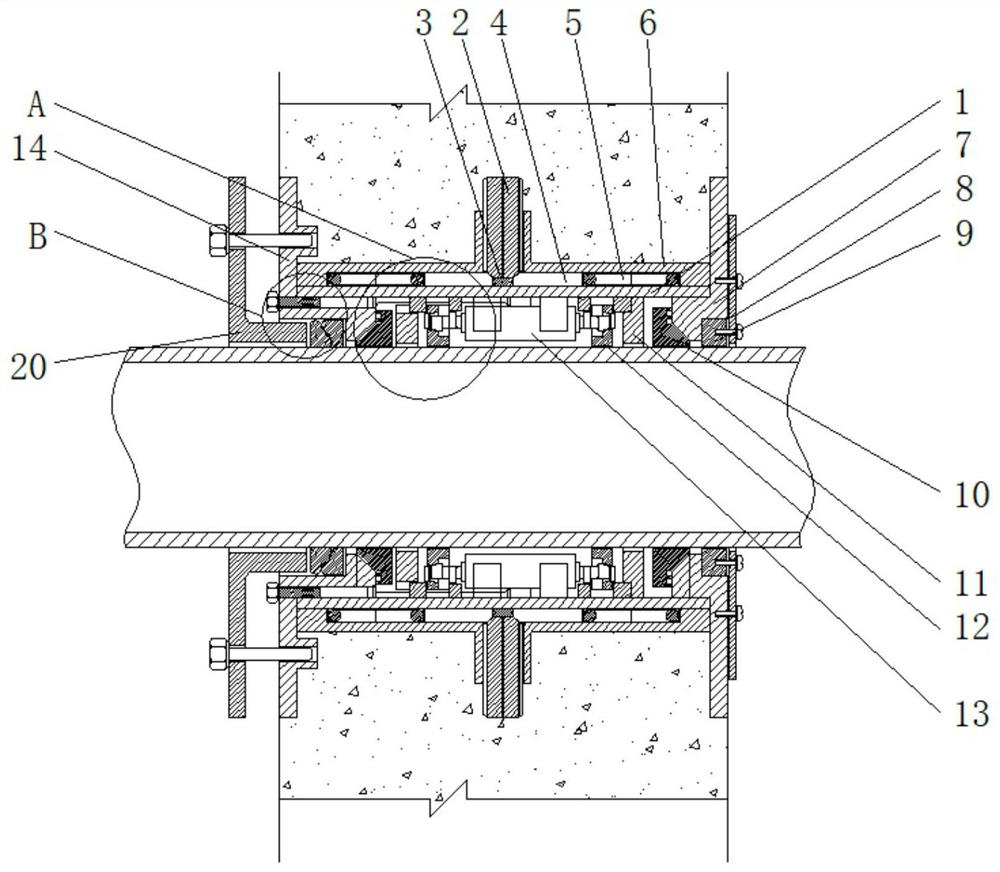 Water pump connecting flexible sleeve for building construction