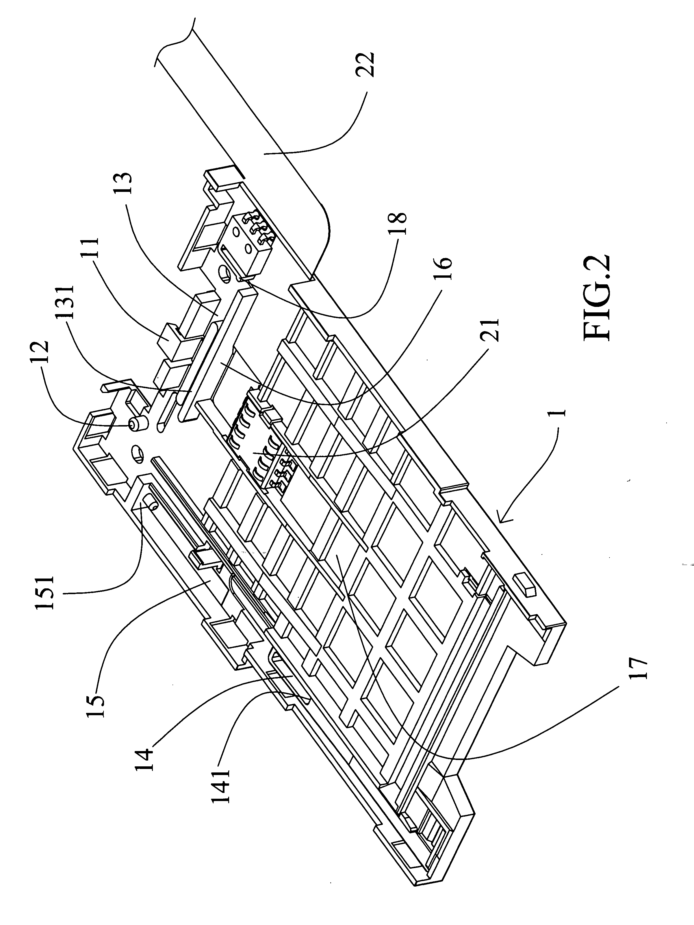 Card ejection unit of an improved IC card device