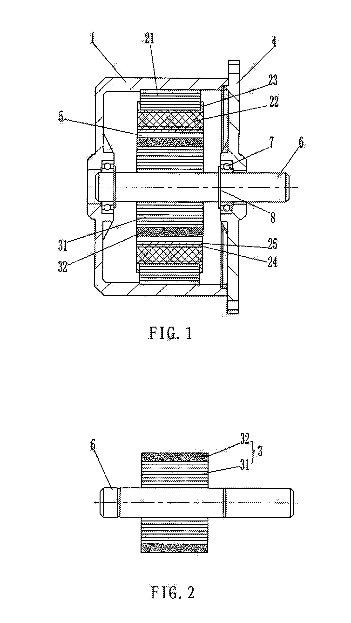 Slotless amorphous ferroalloy electric machine with radial magnetic circuit and its manufacturing method