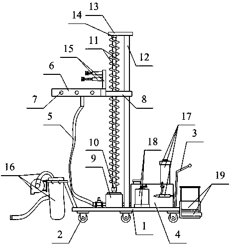 Removable bridge cleaning integrated maintenance device