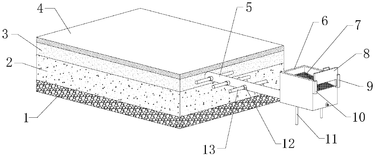 Asphalt pavement structure suitable for hot areas